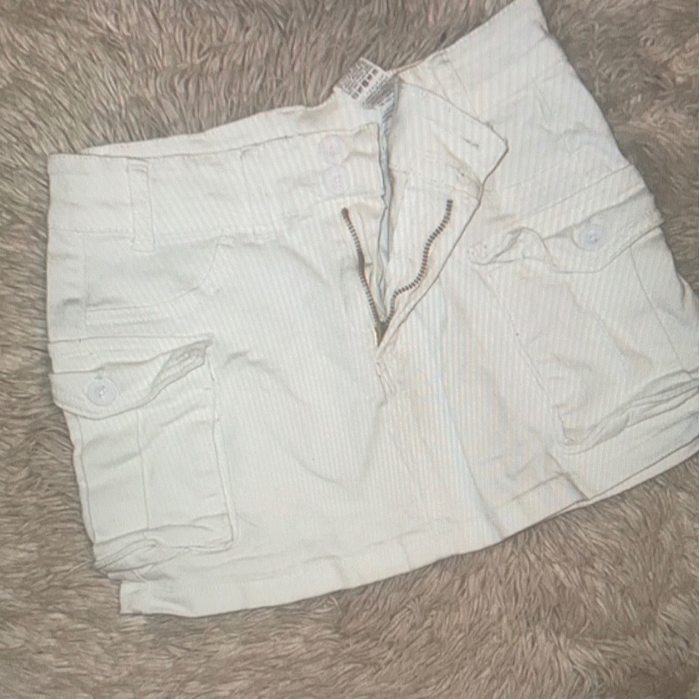 White skort-style shorts